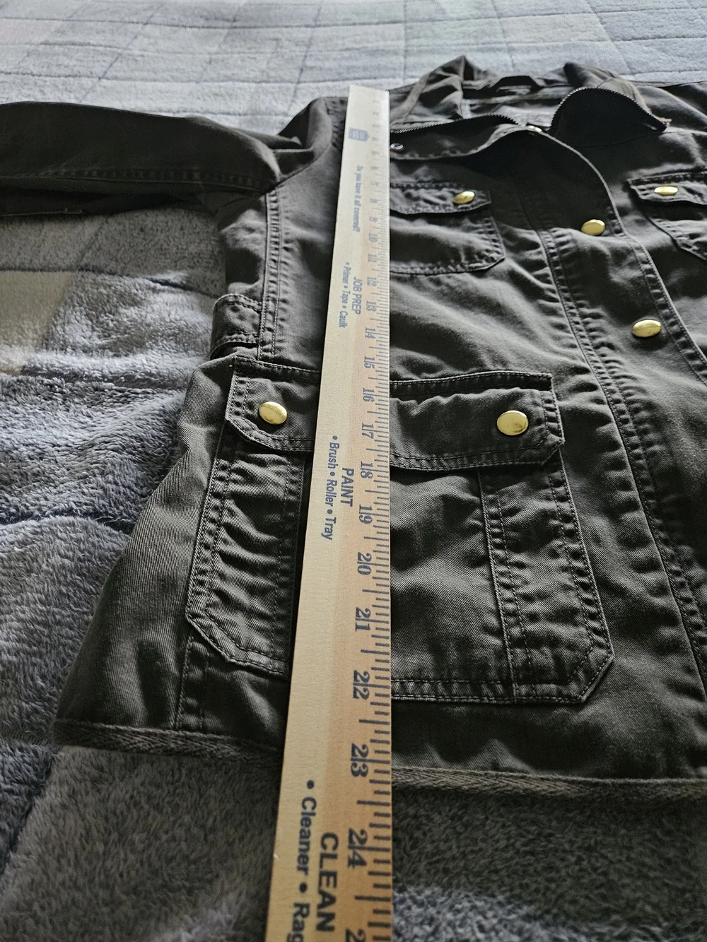 J. Crew Women's Washed Charcoal Utility Jacket